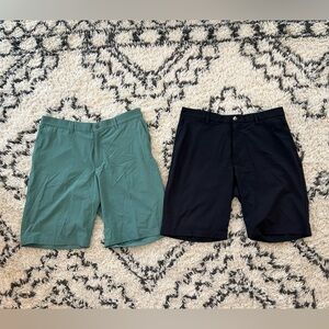 Men’s Adidas Performance Stretch Golf Shorts Above The Knee Size 36 Black & Teal